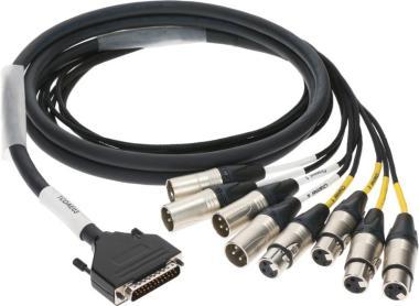 Klotz D-Sub kabel 25p, 4/4 XLR 3p, 8 kanál, digitální loom, 6m