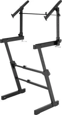 Hercules KS410B Billentyű állvány, Z-tipusú, 2 hangszerhez, 130 kg kapacitás