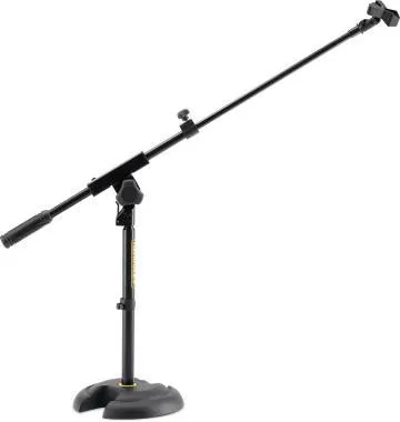 Hercules MS120B Mikrofonállvány, fix 440 mm, alacsony, kerek talpas, 440-800 mm állítható gém