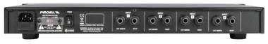 PROEL HPAMP106 Fejhallgató erősítő-osztó, 6 csatorna, fekete, fém, 4 db 6,3 mm jack bemenet, rackes