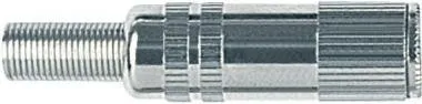 PROEL P130 Sztereó 3,5 mm lengő jack aljzat nikkel bevont réz, d: 5 mm rugós kábelrögzítő (5 db/csom