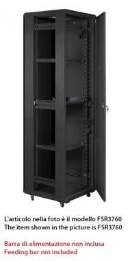PROEL FSR2760 Rack szekrény 27U installációhoz, 2 zárható ajtó és hűtés, fekete, fém, polc, gurulós/
