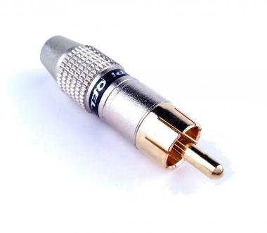 PROEL RCA konektor 6,2 mm, zlacené, černé označení, 2 kusy v balení