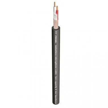 PROEL HPC210BK Mikrofonkábel(2 x 0,22 mm2), fekete, PVC Ø 6,50 mm (100m-es bund)