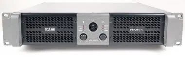 PROEL HPX4600 Végfokozat erősítő 2x2300W/2 Ohm, H osztály, S/N >80dB,