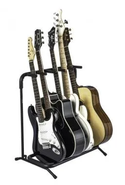 PROEL FC850N Univerzális gitárállvány 5 gitár részére szivacs és gumi borítással, fekete, max: 25 kg