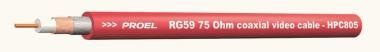Proel Video kabel koaxiální RG59 75 Ohm, červený
