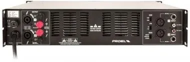 PROEL HPX2400 Végfokozat erősítő 2x1200W/2 Ohm, H osztály, S/N >90dB