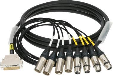 Klotz D-Sub kabel 25p, 4/4 XLR 3p, 8 kanál, digitální loom, 2m