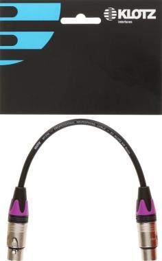 Klotz XLR adaptér kabel - 0,2m, Neutrik, 3p žena - 3p žena