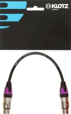 Klotz XLR 3p mama - XLR 3p mama / Neutrik XLR adapter kábel - nemváltó - 0,2m