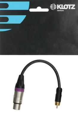 Klotz XLR adaptér 3p - RCA 0,2m