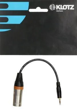 Klotz XLR 3p papa - TRS 3,5 mm / Klotz XLR adapter - 0,2m