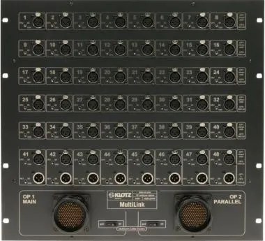 Klotz MultiLink 2x RMP papa - 10 HE 48-cs. stagebox - egyszeres földeléssel