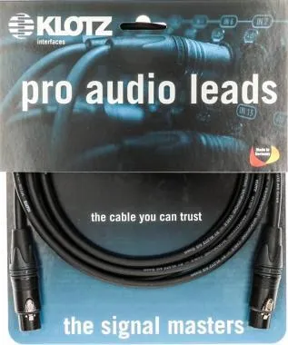 Klotz XLR adapterkábel - nemváltó XLR 3p mama/mama fekete Neutrik csatlakozók - 1m