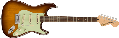 Squier FSR Affinity Stratocaster Honey Burst, javorová hmatník, mint pickguard