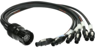Klotz fanout 6-cs. multicore, 6 x powerCON TRUE1, Socapex, 1m