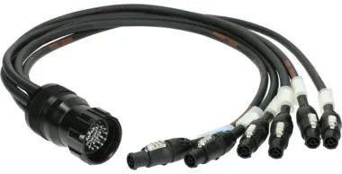 Klotz 6-cs. multicore tápellátás fanout, RMP419AR - 6 x powerCON TRUE1, Socapex - 1m