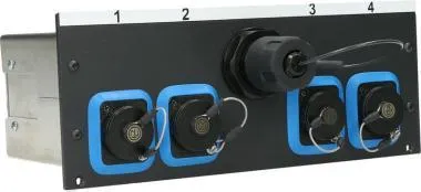 Klotz SmartBeam OCTO és 4x opticalCON DUO - 42 TE MIS száloptikai elosztó - single-mode
