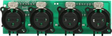 Klotz 4kanálový XLR 3p konektor, tištěný obvod, 19 MIS-TP 1 RU panel