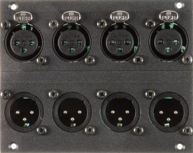 Klotz 4/4 csatornás XLR 3p mama/papa modul - 21 HP 19