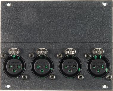 Klotz XLR modul 4 kanály, 21 HP pro 19 MIS, 16 kanálová síť