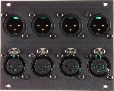 Klotz XLR modul 4/4 kanál, 21 HP pro MIS, 16 kanálová síť