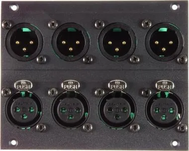 Klotz 4/4 csatornás XLR 3p mama/papa modul - 21 HP 19