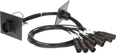 Klotz RMP patch modul 8 kanálový - 21 HP, 8 x XLR 3p, 0,8m
