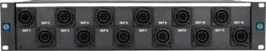 Klotz PowerLink 12 csatornás teljesítményelosztó RACK 2 x SOCA bemenet - 12 x powerCON TRUE1 kimenet