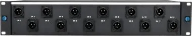 Klotz PowerLink 12 csatornás teljesítményelosztó RACK 12 x powerCON TRUE1 bemenet - 2 x SOCA kimenet