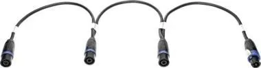 Klotz T Link párhuzamos adapter d&b speakON 4p mama-hez - 3 x speakON 4p papa - 0,6m