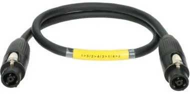Klotz 8 x 2,5 mm² tűcserés adapter speakON 8p mama/mama fém burkolattal - 1m