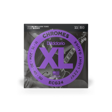 D'Addario Elektrické kytarové struny Chromes Flat Wound 11-50
