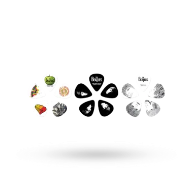 D'Addario 1CAB4-15BT2 Beatles Signature Gitár pengetőcsomag, csíkos Beatles logó
