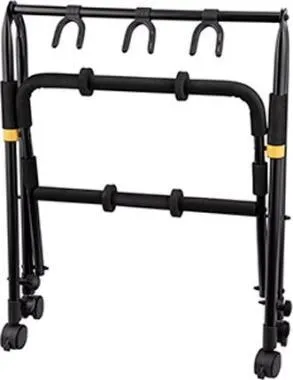 Hercules GS523B PLUS Gitárállvány három gitár részére, kerekekkel
