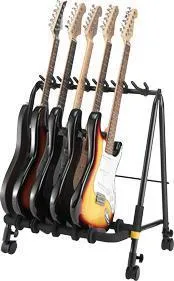 Hercules GS523B PLUS Gitárállvány három gitár részére, kerekekkel