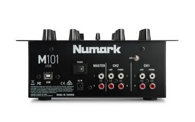 Numark M101USB DJ keverő, 2 ch, 2 line, 2 phono, 1 mic / 2 USB