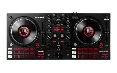 Numark Mixtrack Platinum FX DJ kontroller, 2+2 ch, 2x8 pad, interface, Serato DJ Lite, FX, LCD jog