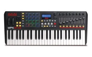 Akai Pro MPK249 USB/MIDI vezérlő, 49 Aftertouch közepes. súly. billentyű, 12 MPC-stílusú Pad
