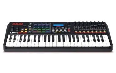 Akai Pro MPK249 USB/MIDI vezérlő, 49 Aftertouch közepes. súly. billentyű, 12 MPC-stílusú Pad