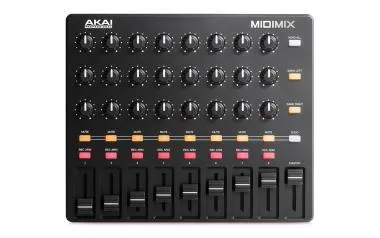Akai Pro MIDImix USB/MIDI vezérlő, 8+1 fader, 24 forgógomb, 16 gomb, USB