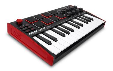 Akai Pro USB/MIDI kontroler, 25 kláves, 8 RGB pad, OLED displej, joystick