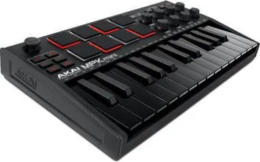 Akai Pro MPK mini mk3 Black USB/MIDI vezérlő, 25 billentyű, 8 RGB pad, OLED kijelző, joystick, susta