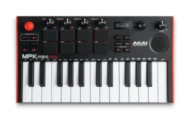 Akai Pro MPK Mini Play mk3 USB/MIDI vezérlő, 25 billentyű, 8 pad, joystick, sustain input, beépített