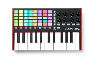 Akai Pro USB/MIDI kontroler, Ableton Live, 5x8 RGB matice, 25 kláves, 8 otočných ovladačů