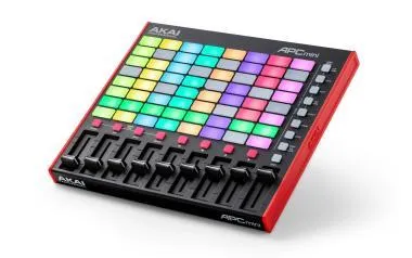 Akai Pro APC Mini (MK2) USB/MIDI vezérlő, Ableton Live kontroller, 8x8 RGB matrix, 8+1 fader