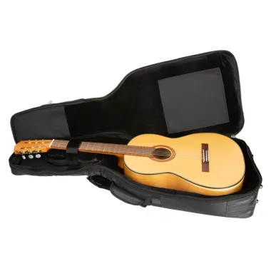 RockBag RB 20608 B/PLUS Klasszikus gitár tok, vízálló, párnázott, fekete bársony bélés