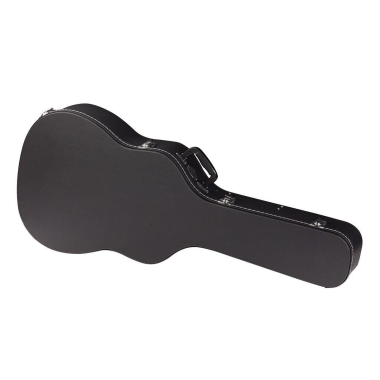 RockCase Akustická kytara tvrdý obal, černý Tolex, zakřivený tvar, sametová výstelka