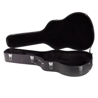 RockCase RC 10609 B/SB Akusztikus Gitár Keménytok, Fekete Tolex, Ívelt Forma, Bársony Bélés
